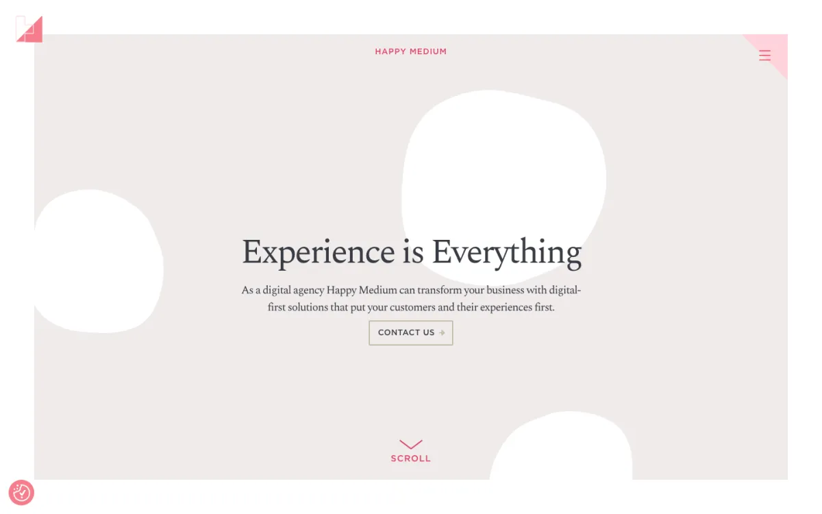 Happy Medium homepage, captured September 28, 2026